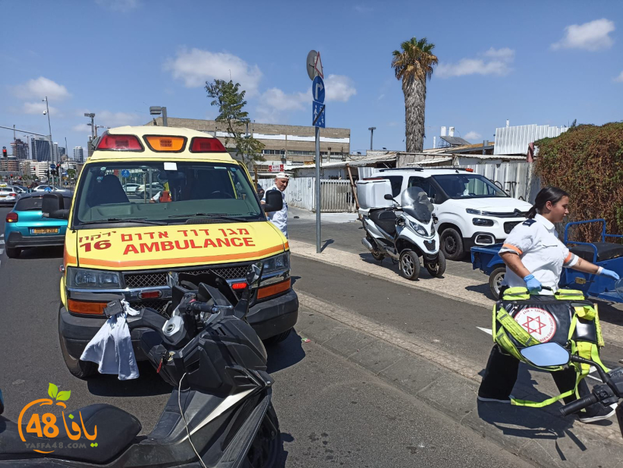 يافا: اصابة متوسطة لراكب دراجة نارية بحادث دهس